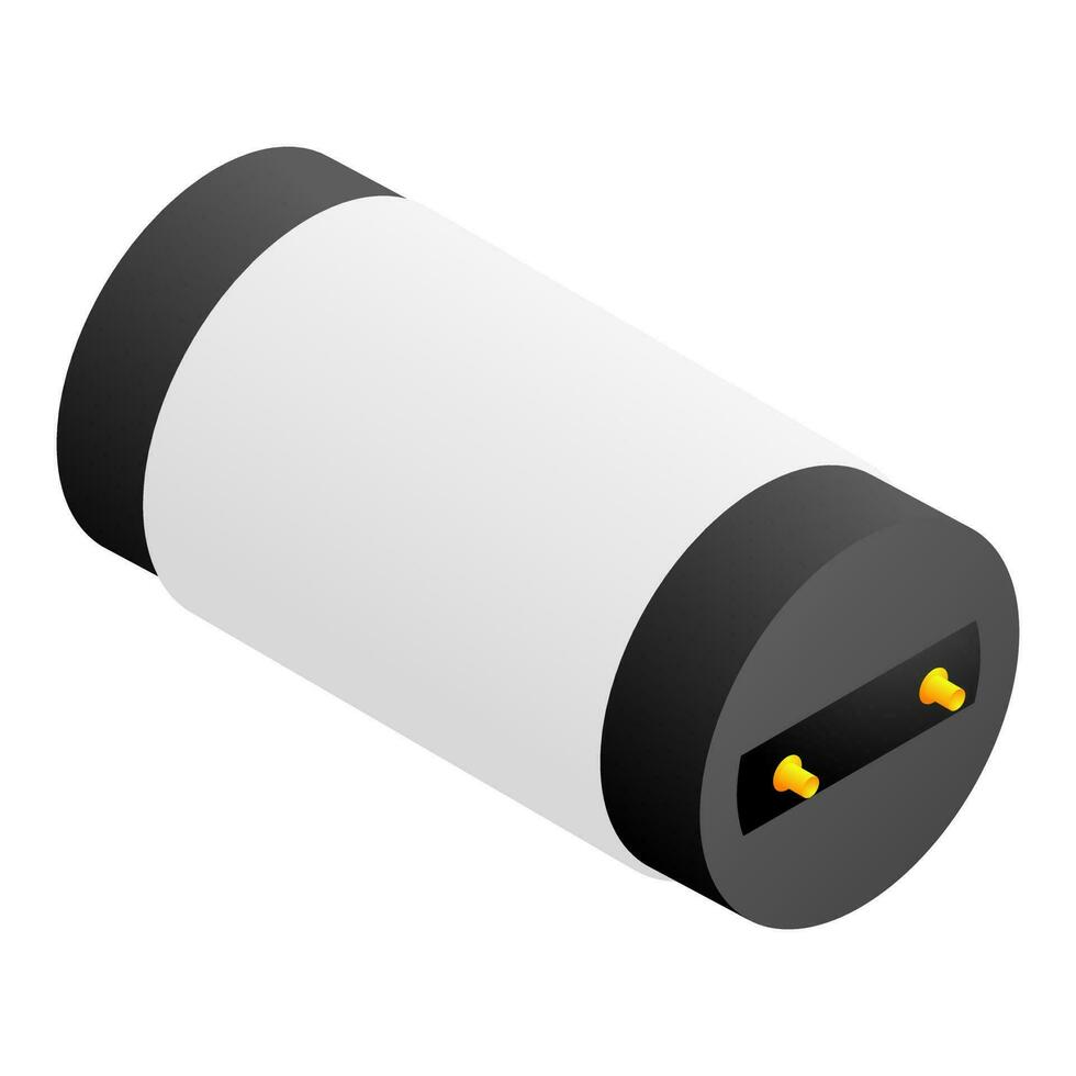 Tube light icon in 3d style. vector