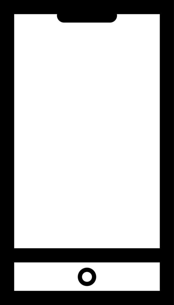 Line art illustration of smartphone icon. vector