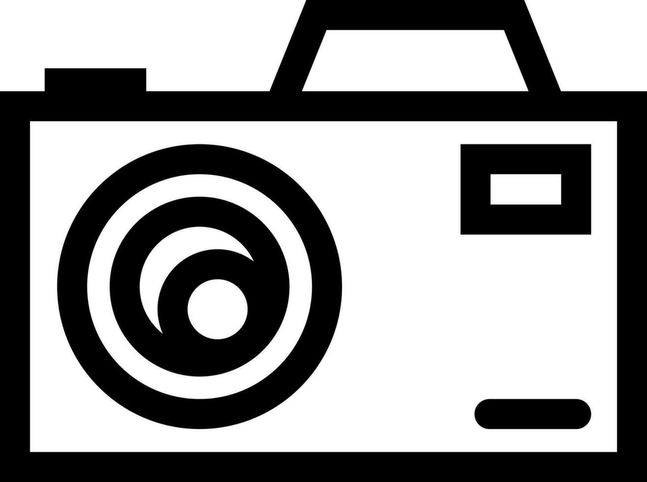 Camera icon or symbol in line art. vector