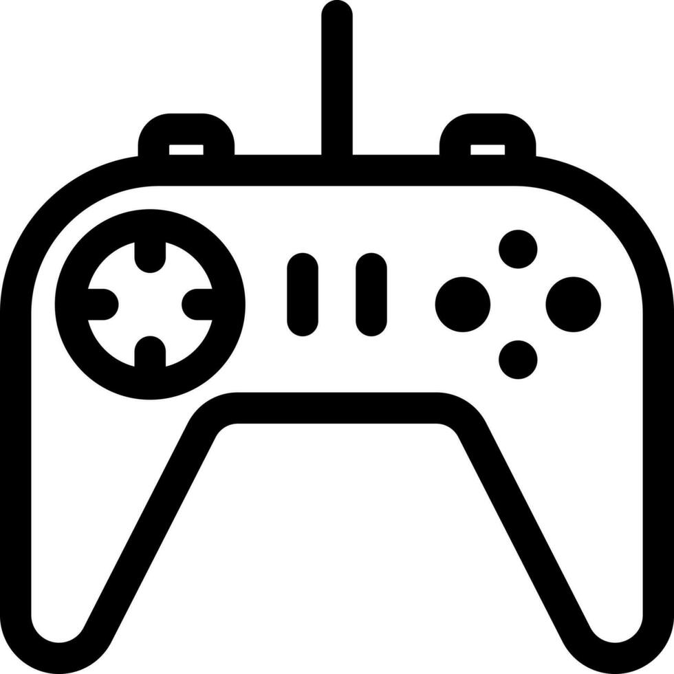 Joystick or gamepad icon in line art. vector