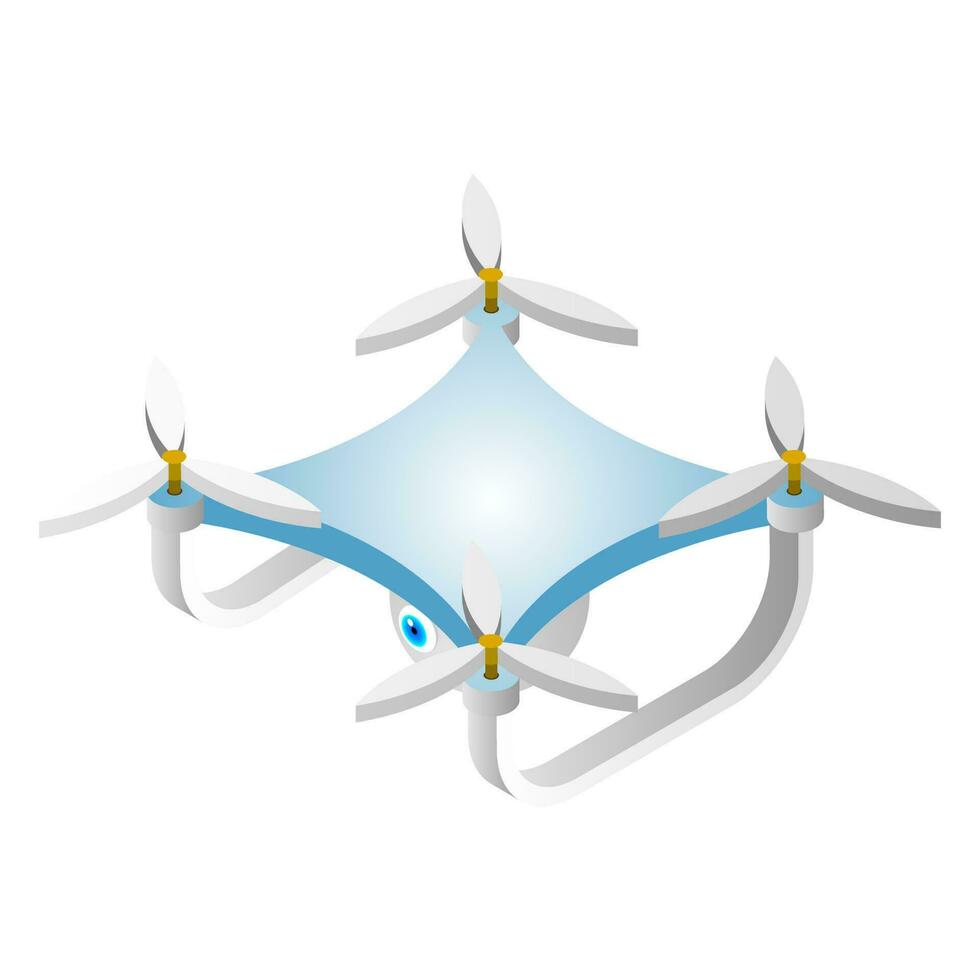 Drone camera icon in 3d style. vector