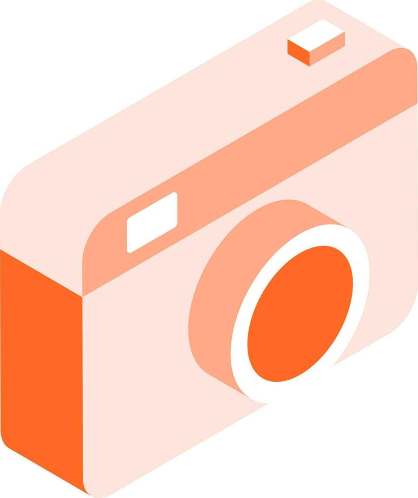 Isometric icon of digital camera. vector