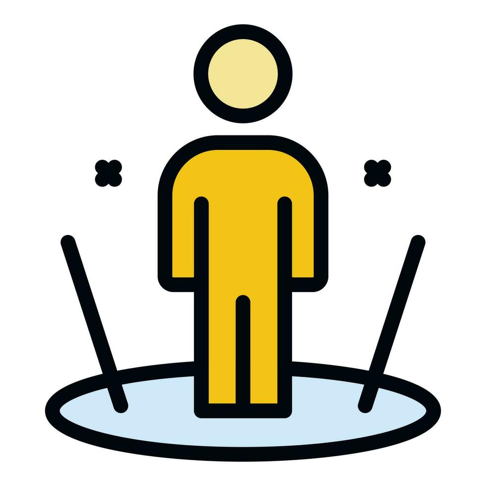 Ar recognition icon vector flat