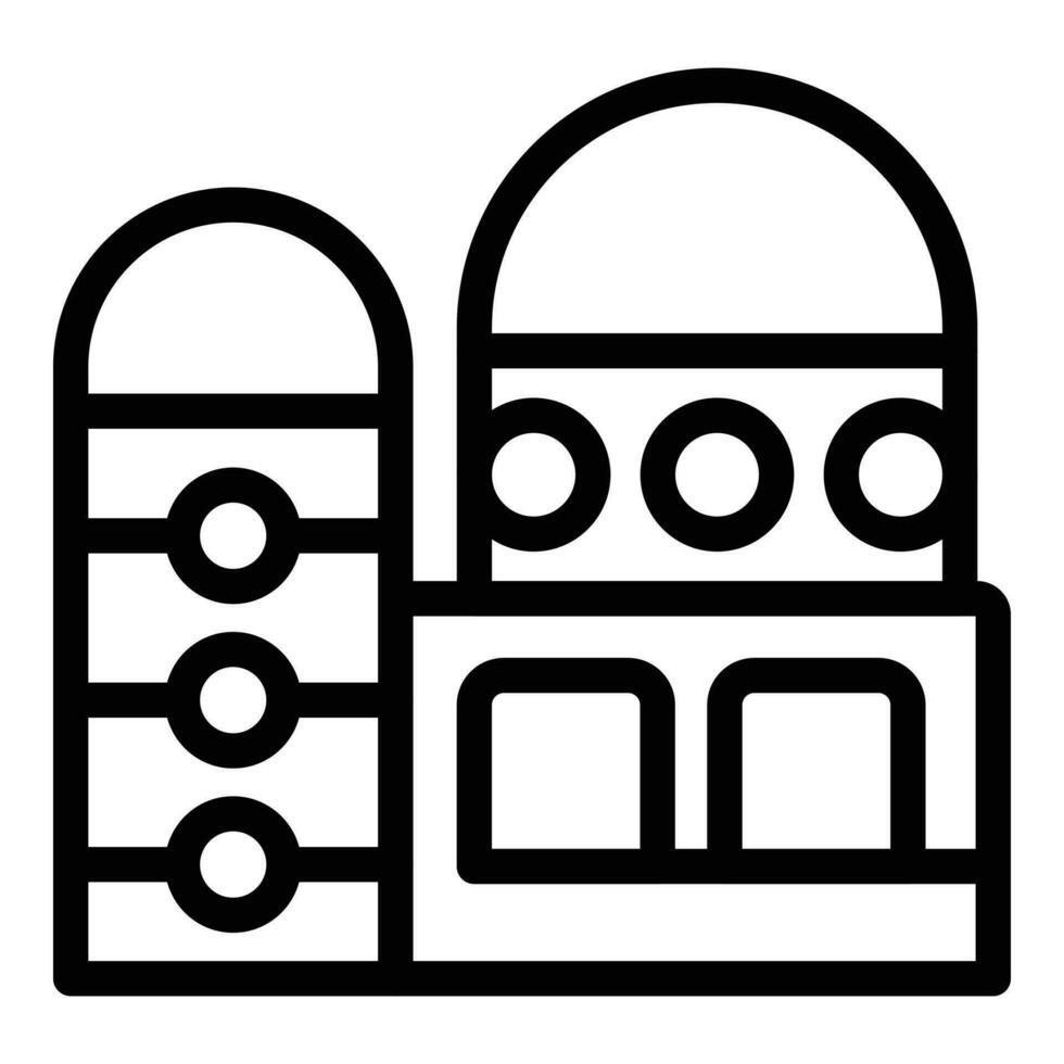 Celebration building icon outline vector. Flag israel vector