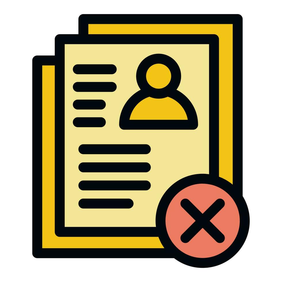 Blacklist documents icon vector flat