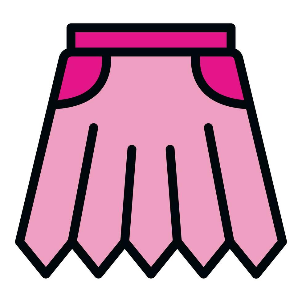 Haberdashery skirt icon vector flat