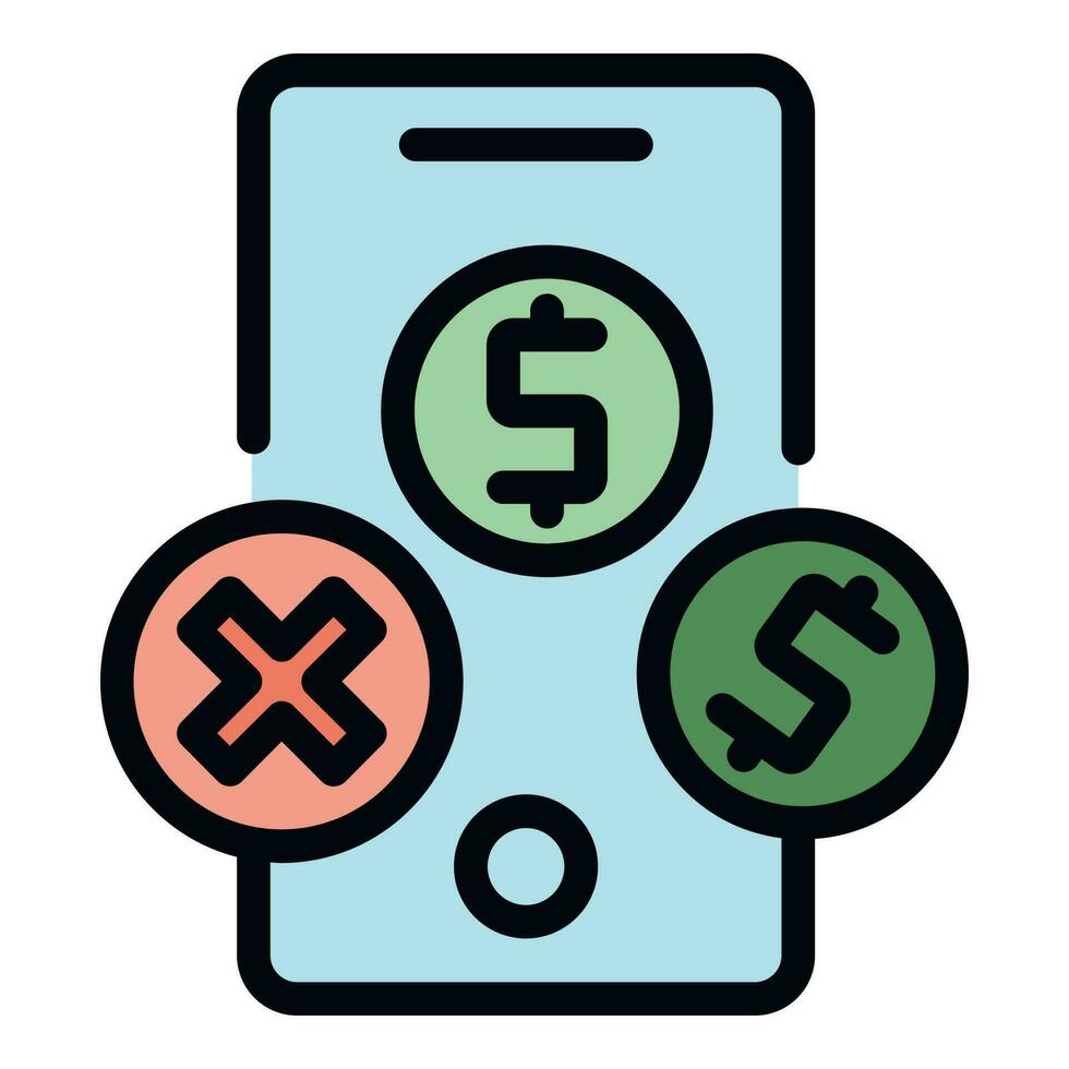Mobile payment icon vector flat