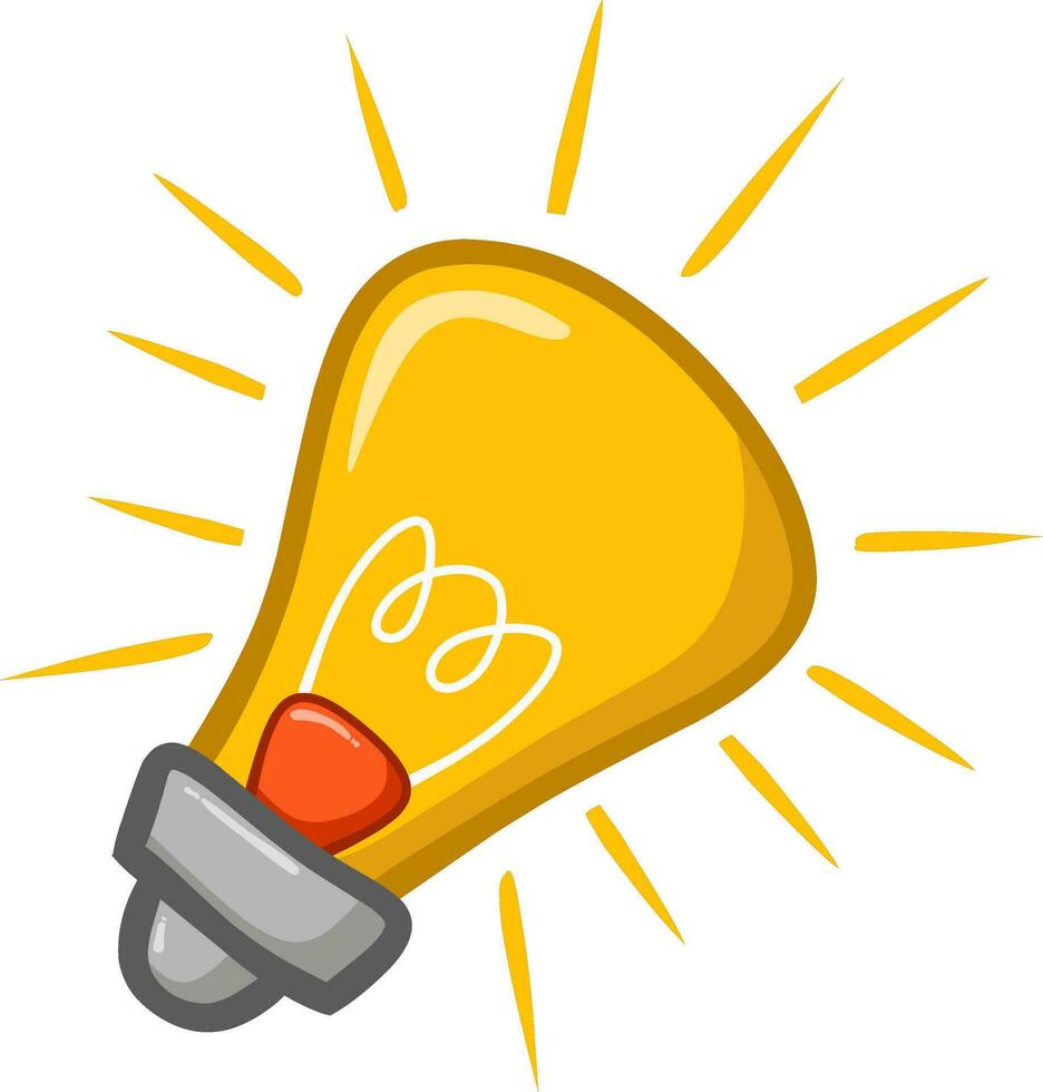 Hand drawn light bulb doodle vector