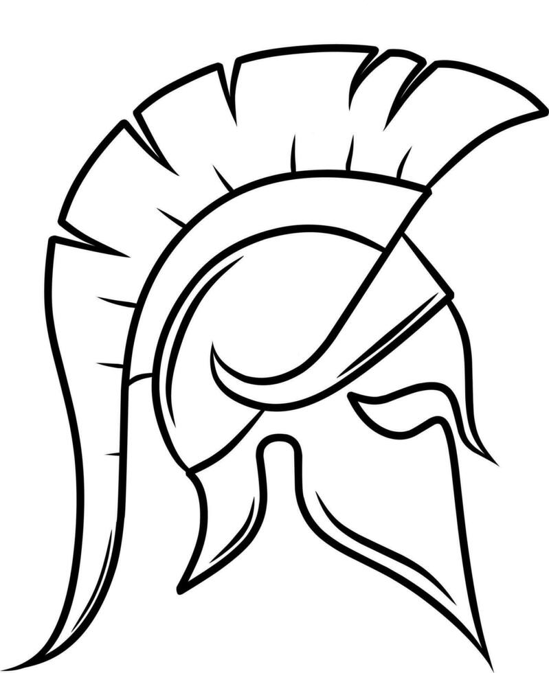 Spartan Helmet logo, Greek warrior, Gladiator vector