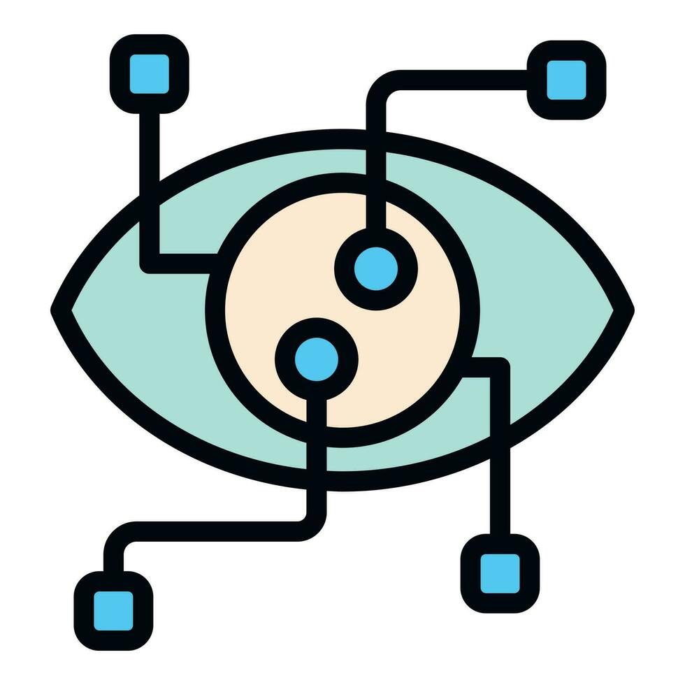 Vision eye drone icon vector flat