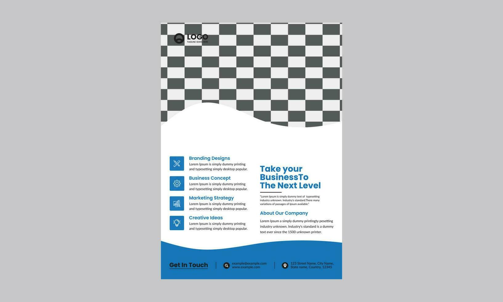 poster flyer pamphlet brochure cover design layout space for photo background, vector illustration template in A4 size