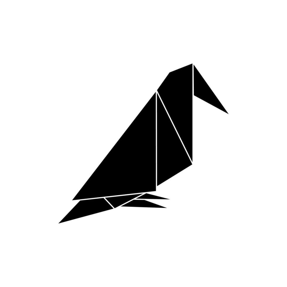 Bird Polygonal Lines Illustration for Logo or Graphic Design Element. Vector Illustration