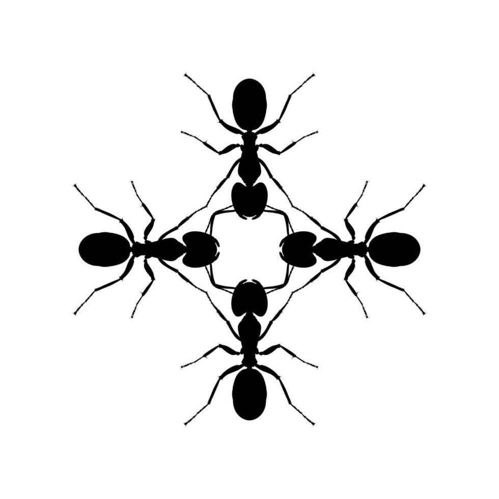 Colony of the Ant Silhouette for Art Illustration, Logo, Pictogram, Website, or Graphic Design Element. Vector Illustration