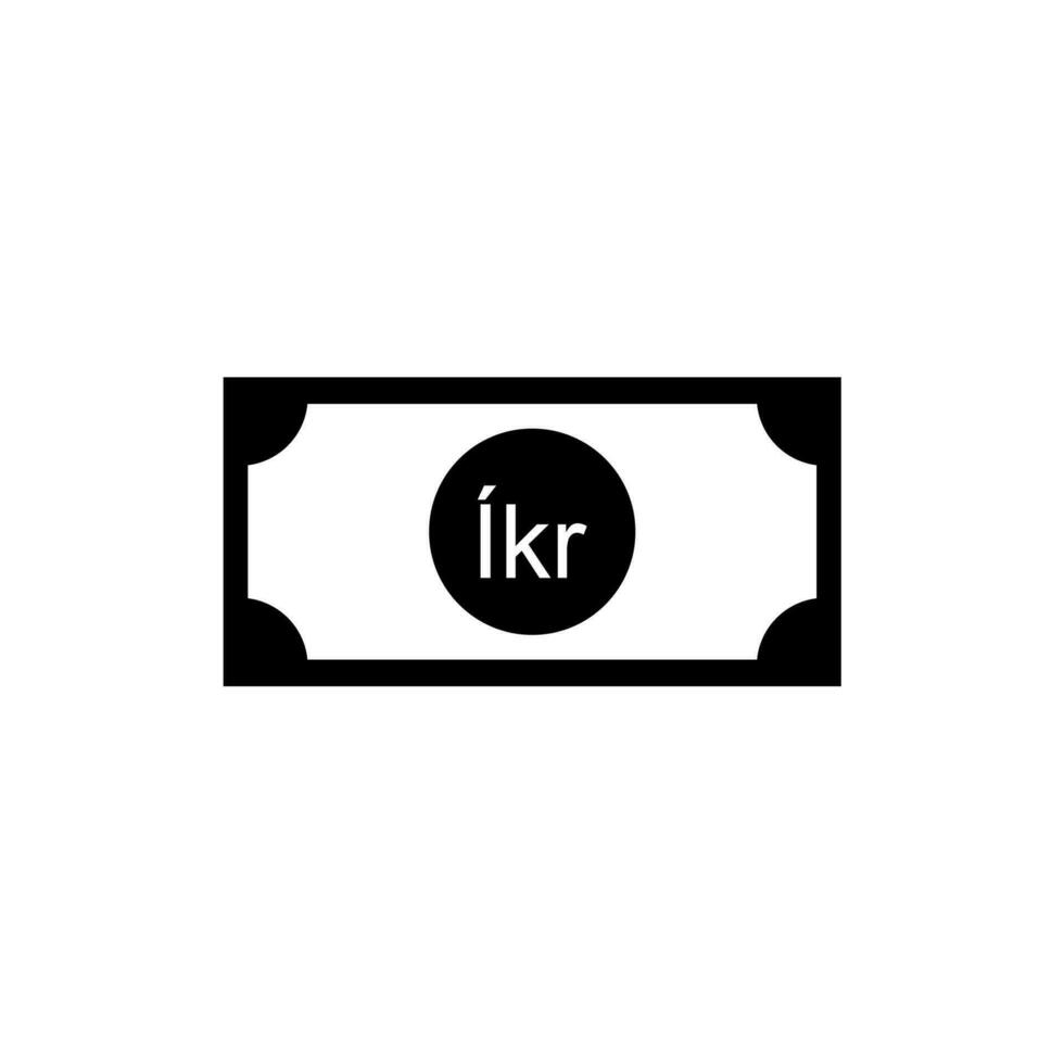 Iceland Currency symbol, Icelandic Krona Icon, ISK Sign. Vector Illustration