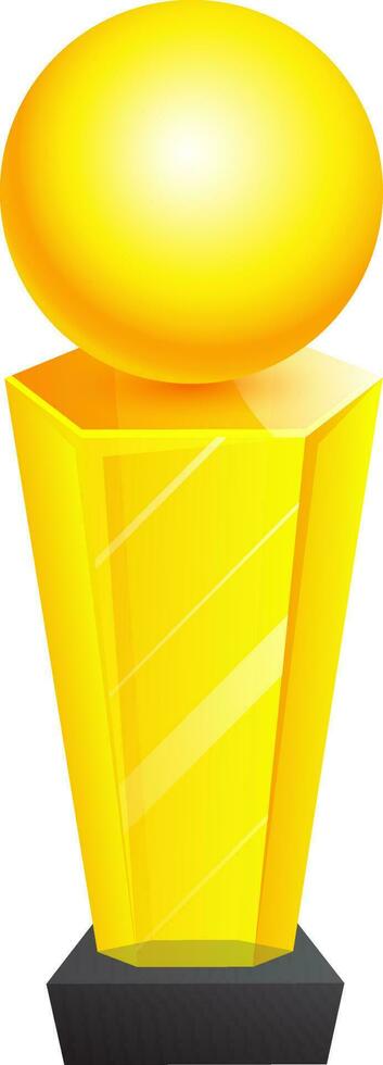 Vector illustration of yellow award element design.