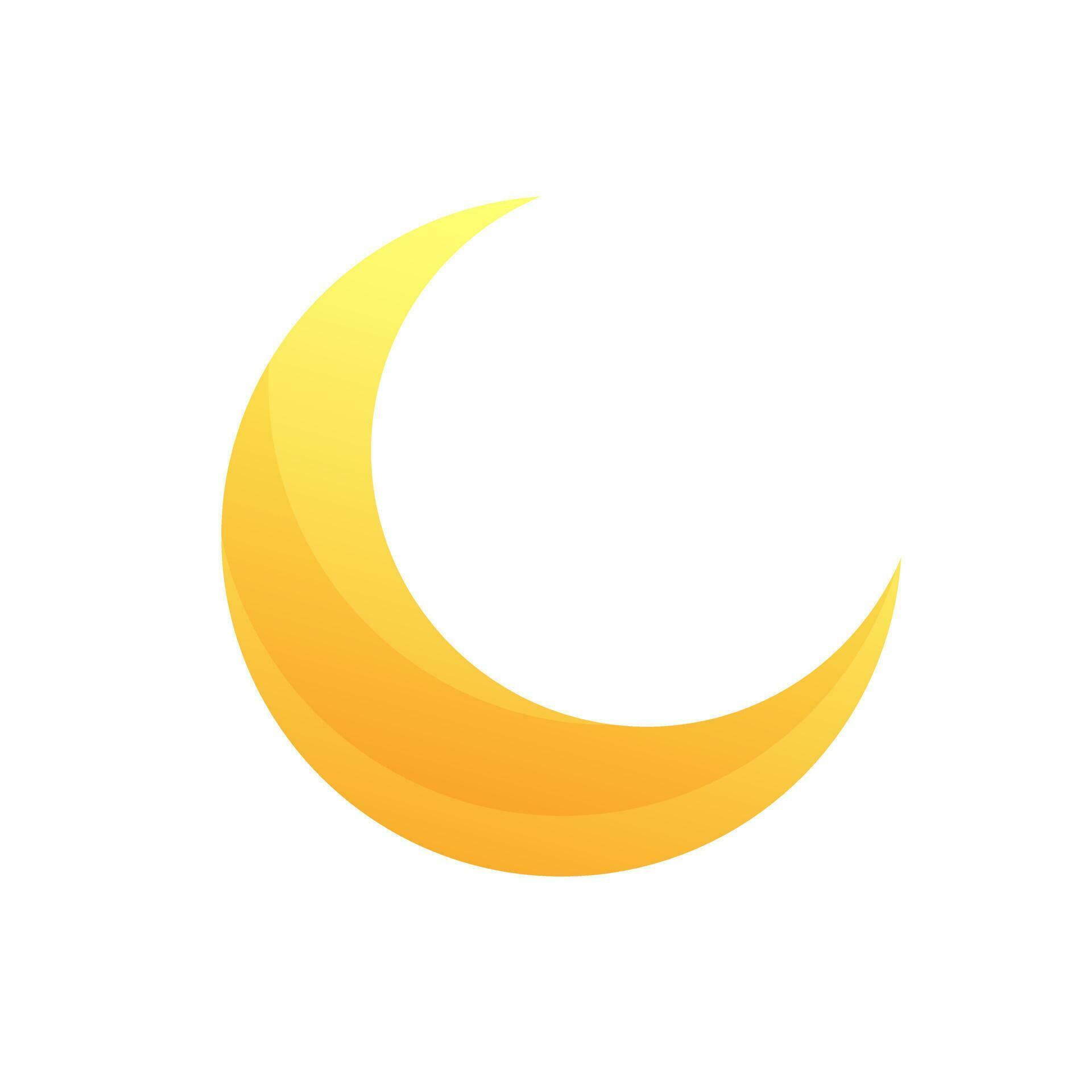 Yellow moon element on white background. 24242408 Vector Art at Vecteezy