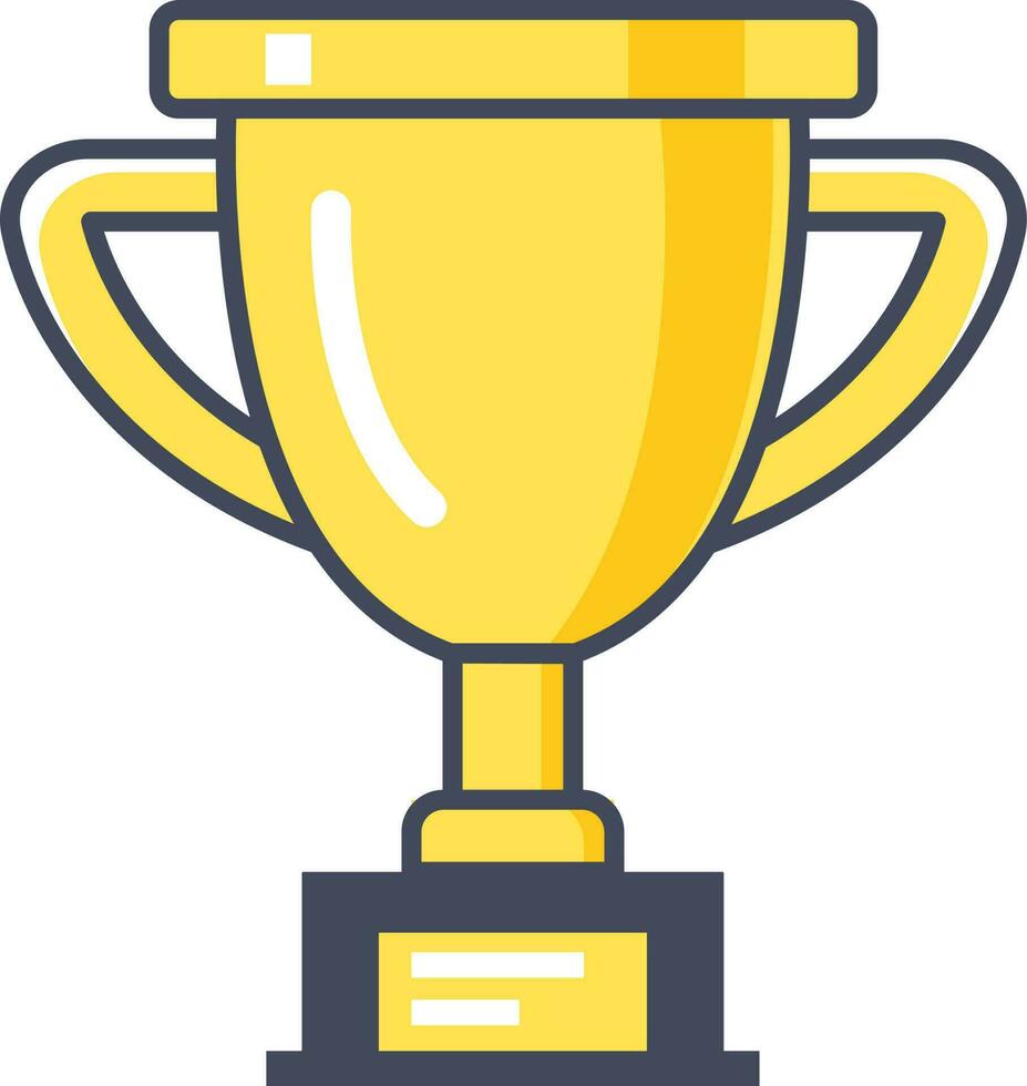 Vector illustration of yellow trophy element design.