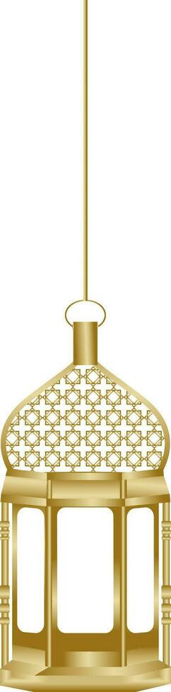 Realistic pattern lantern illustration on white background for Islamic festival element. vector