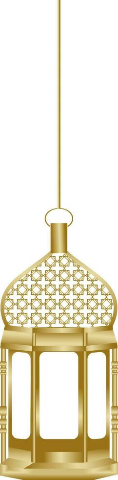 Realistic pattern lantern illustration on white background for Islamic festival element. vector