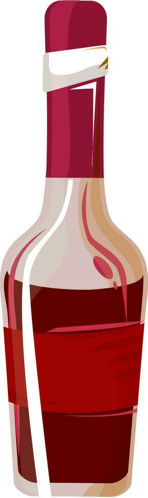 illustration of isolated Wine bottle element. vector