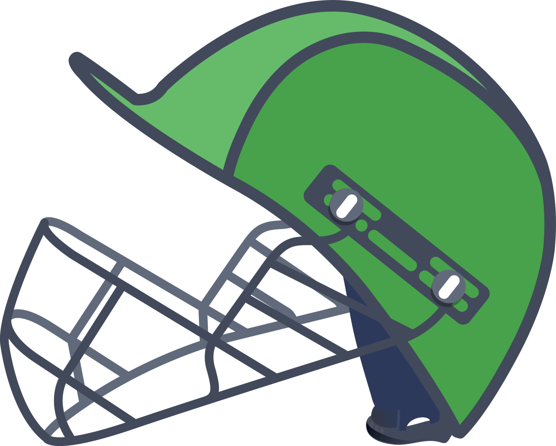 Cricket helmet element for cricket championship sports design. 24242460