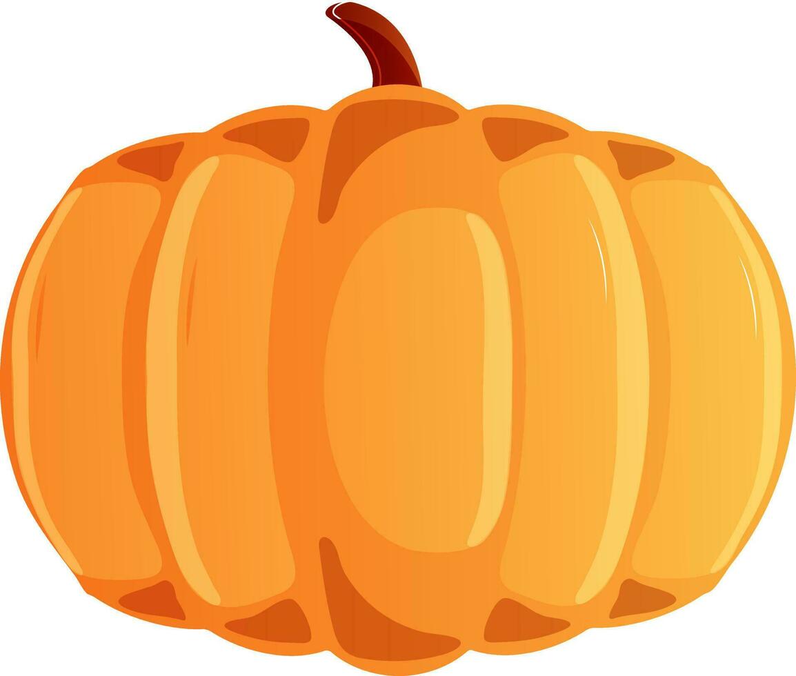 Isolated pumpkin icon in orange color. vector
