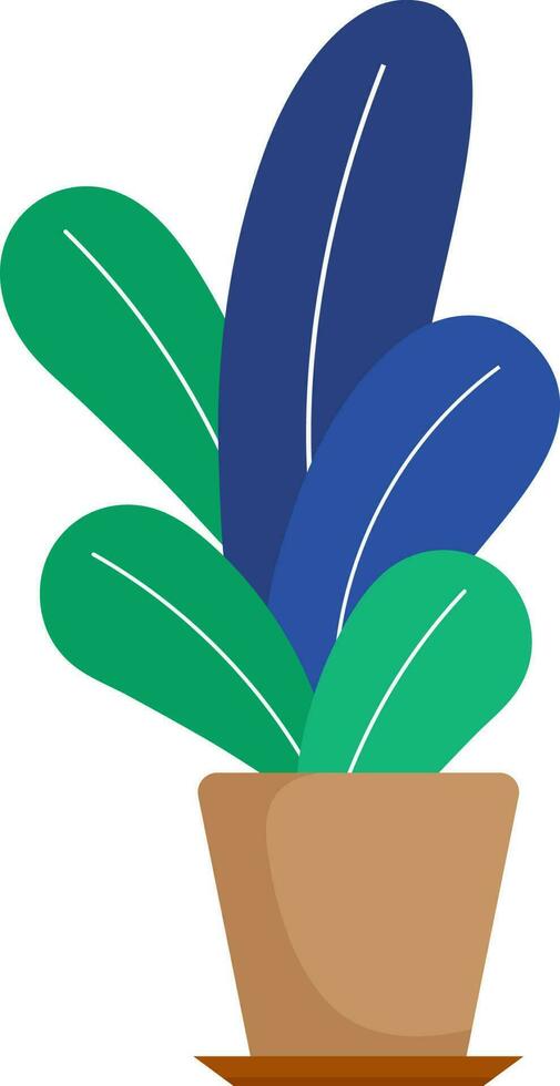 Vector garden potted plant element.