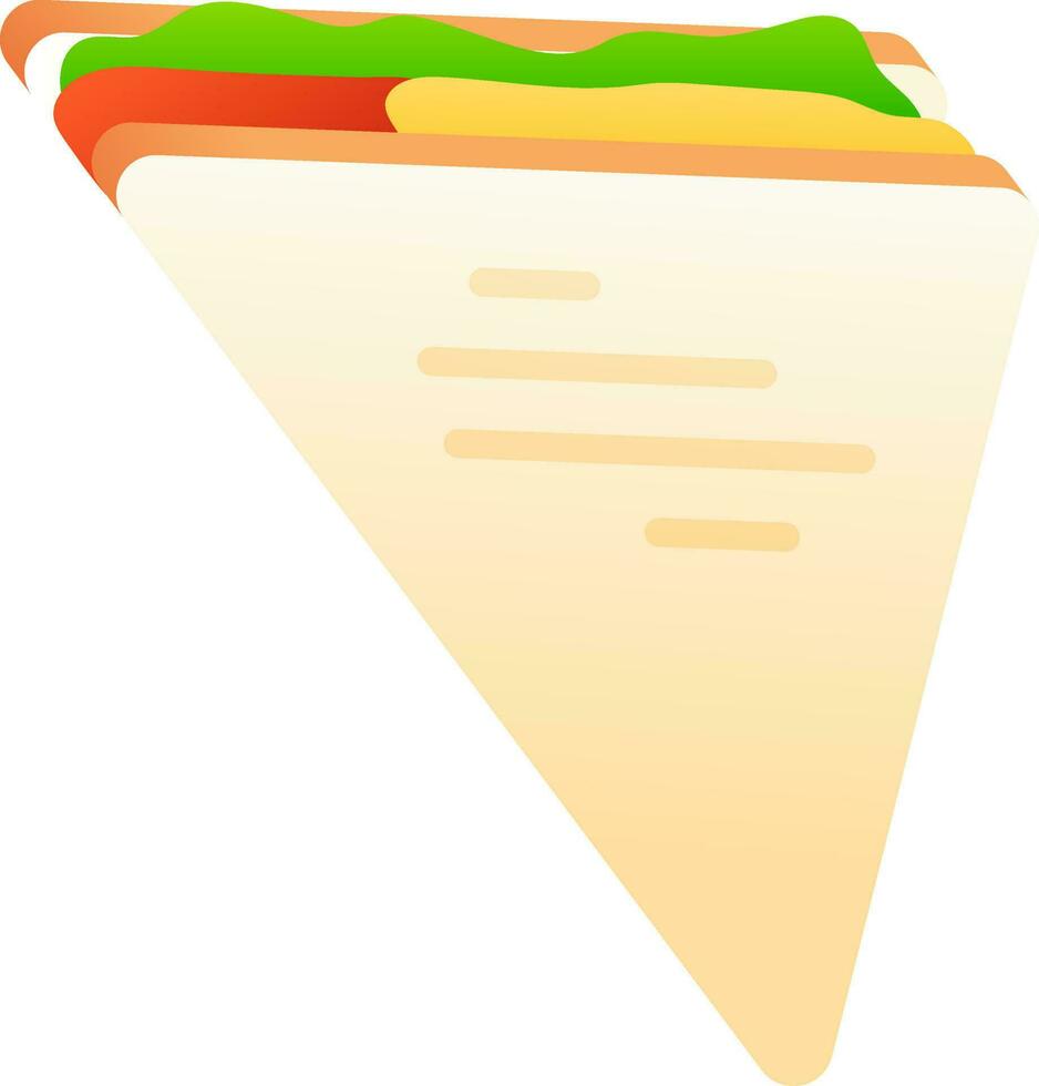 Realistic illustration of sandwich. vector