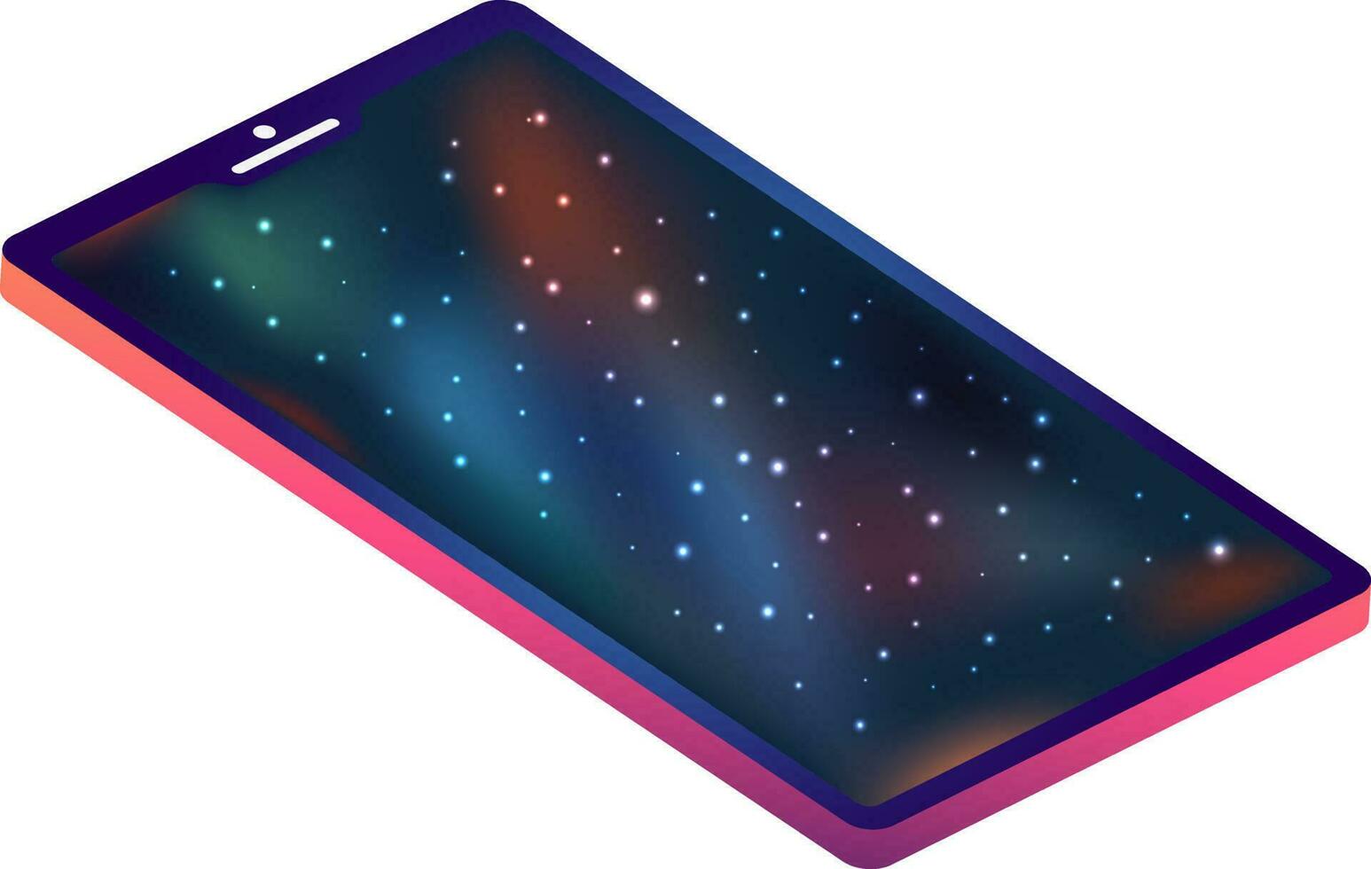 3D isometric illustration of a smartphone icon. vector