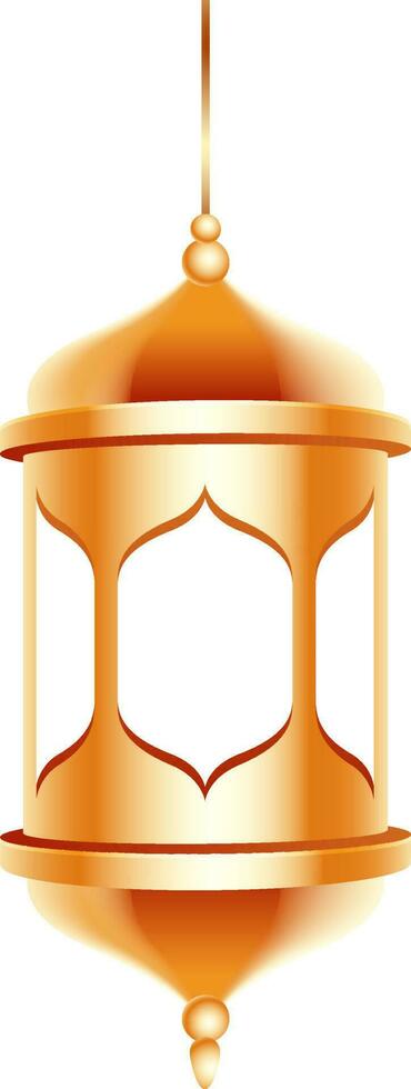 Realistic lantern illustration on white background for Islamic festival element. vector