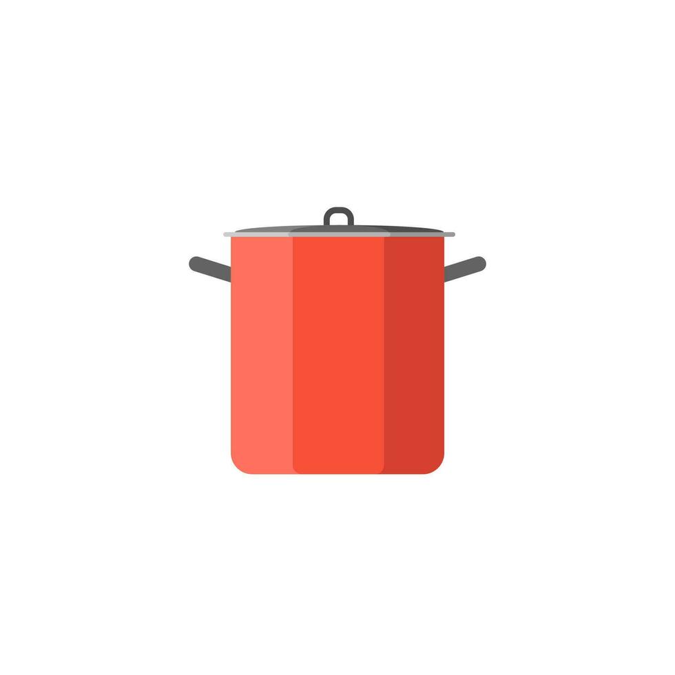 stew pot kitchen tools flat design vector illustration. Kitchenware icon