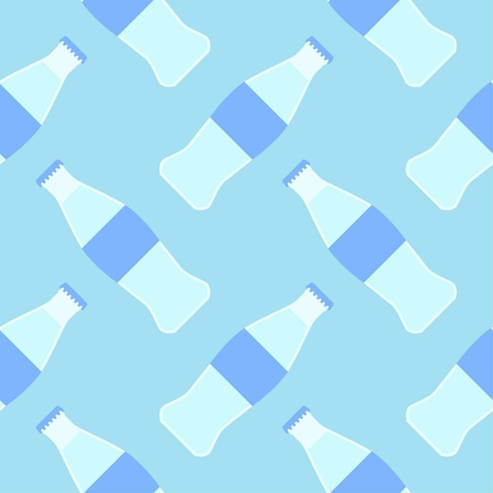 soft drink seamless pattern vector illustration. bottle of soda seamless pattern