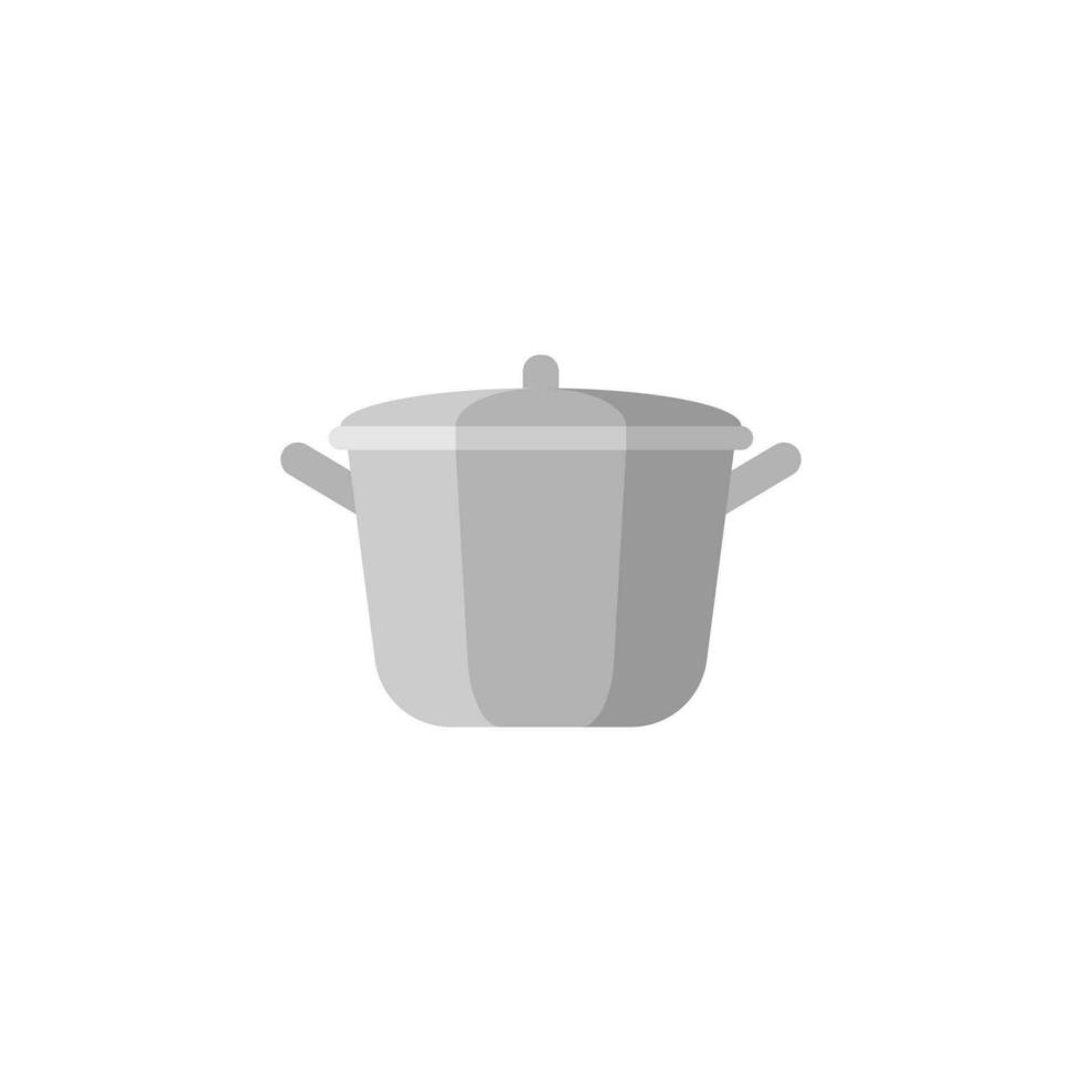 stew pot kitchen tools flat design vector illustration. Kitchenware icon