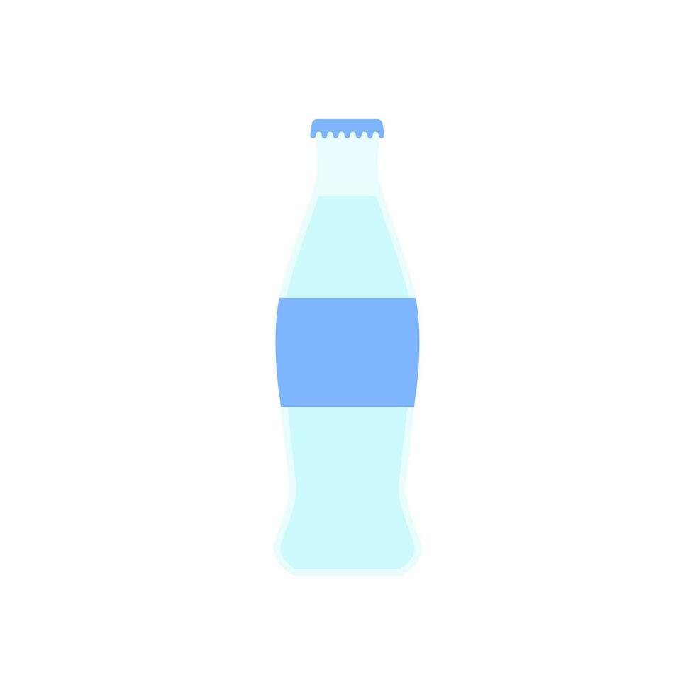 bottle of soda flat design vector illustration. soft drink icon