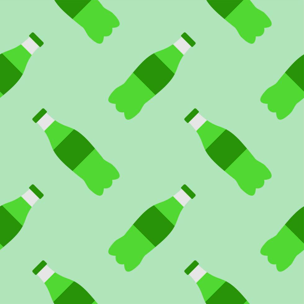 soft drink seamless pattern vector illustration. bottle of soda seamless pattern