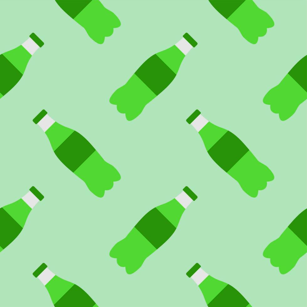 soft drink seamless pattern vector illustration. bottle of soda seamless pattern