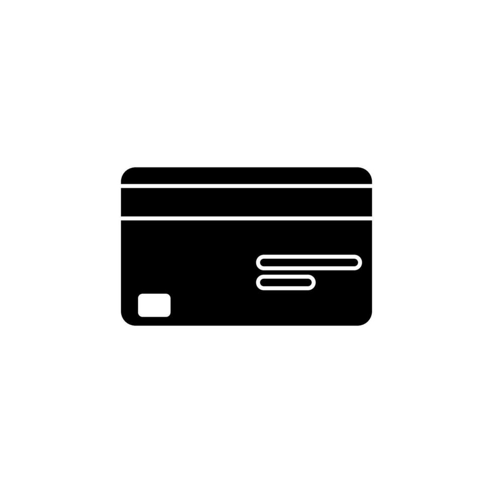 Credit card - White Outline icon vector isolated. Flat style vector illustration.