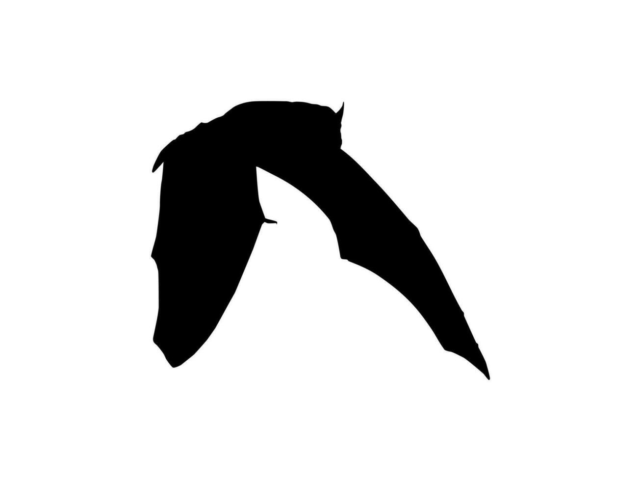 Silhouette of the Flying Fox or Bat for Art Illustration, Icon, Symbol, Pictogram, Logo, Website, or Graphic Design Element. Vector Illustration