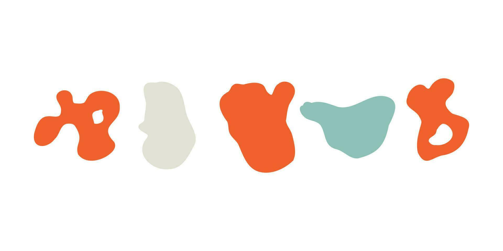 set abstract spots drawn by hand. vector trend illustration