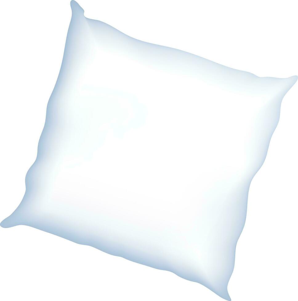 Realistic white pillow isolated on white background. vector