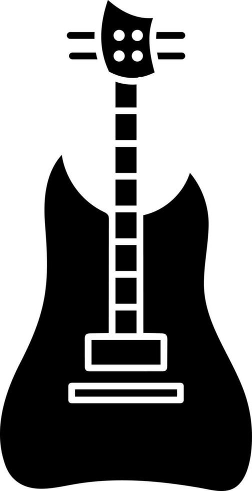 Isolated guitar icon in flat style. vector