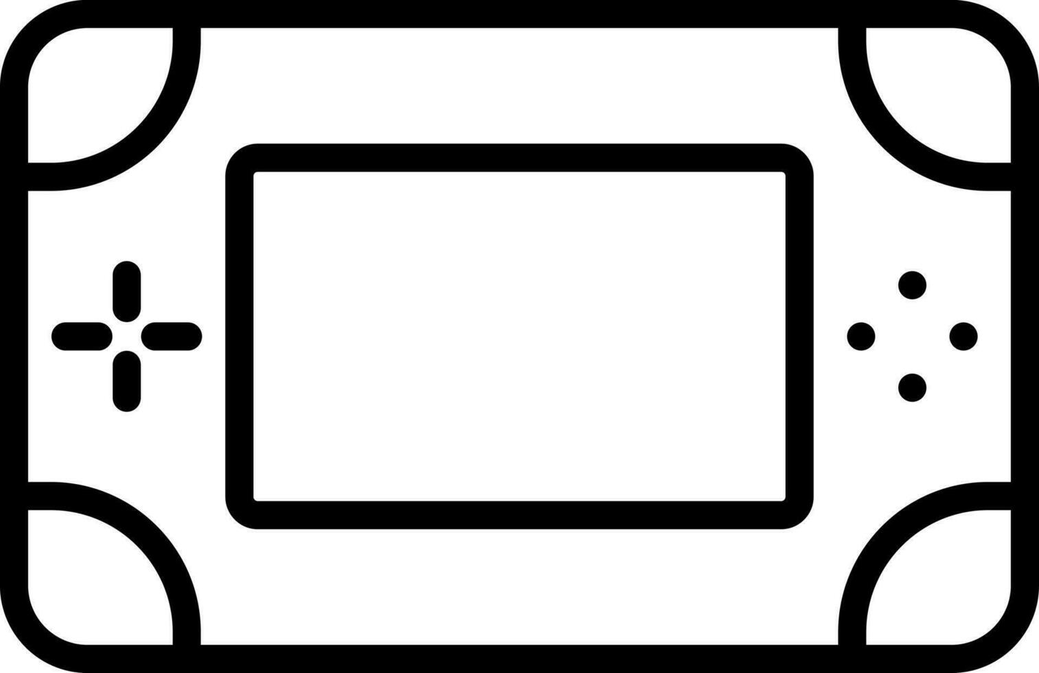 Isolated gamepad icon in black line art. vector