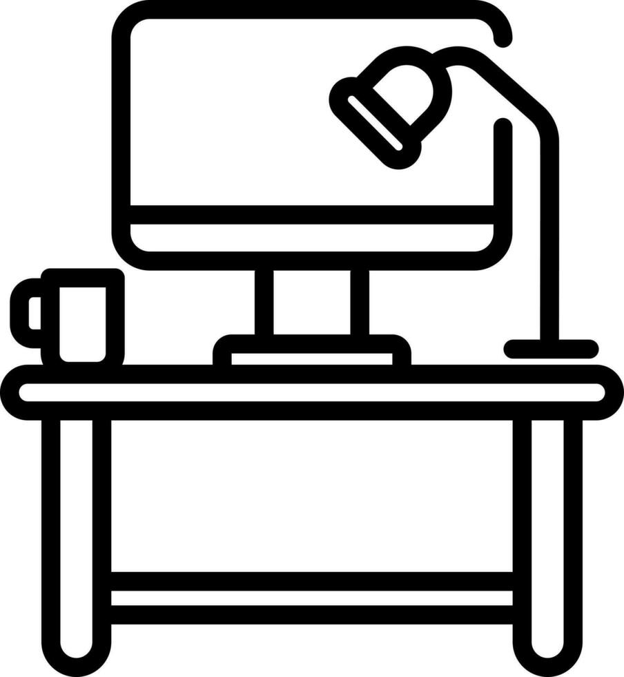 Illustration of office or workplace icon. vector