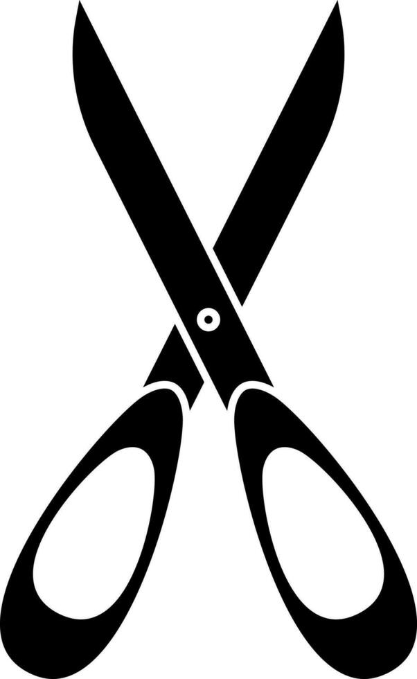 Illustration of scissor icon in flat style. vector