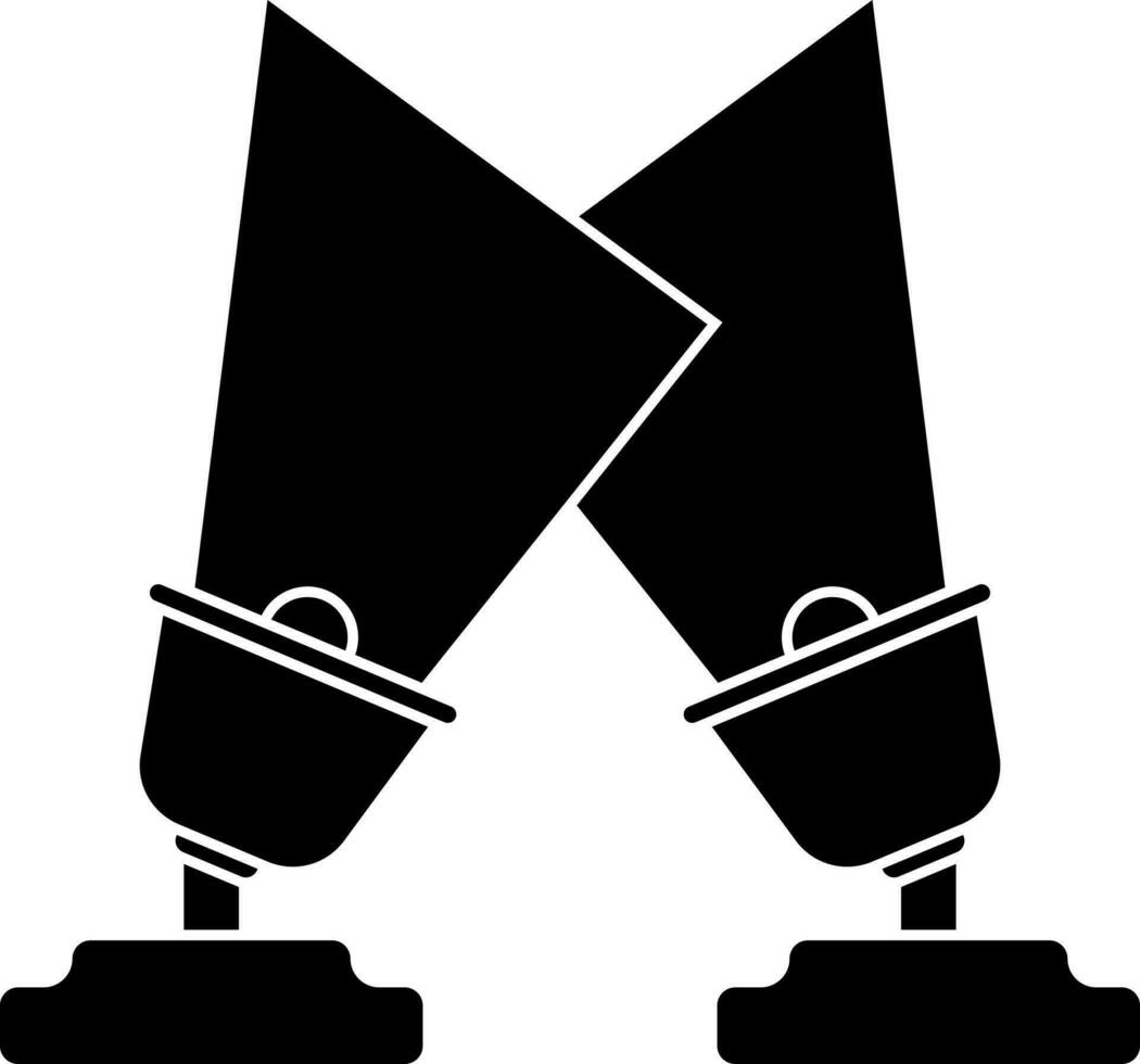 Pen holder stand icon or symbol. vector