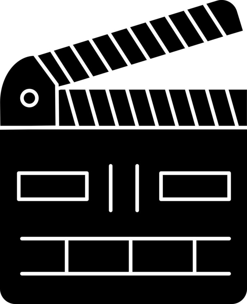 Clapperboard icon in flat style. vector