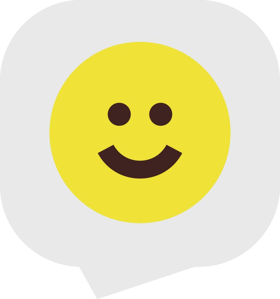 Vector illustration of sad cartoon emoji message icon.