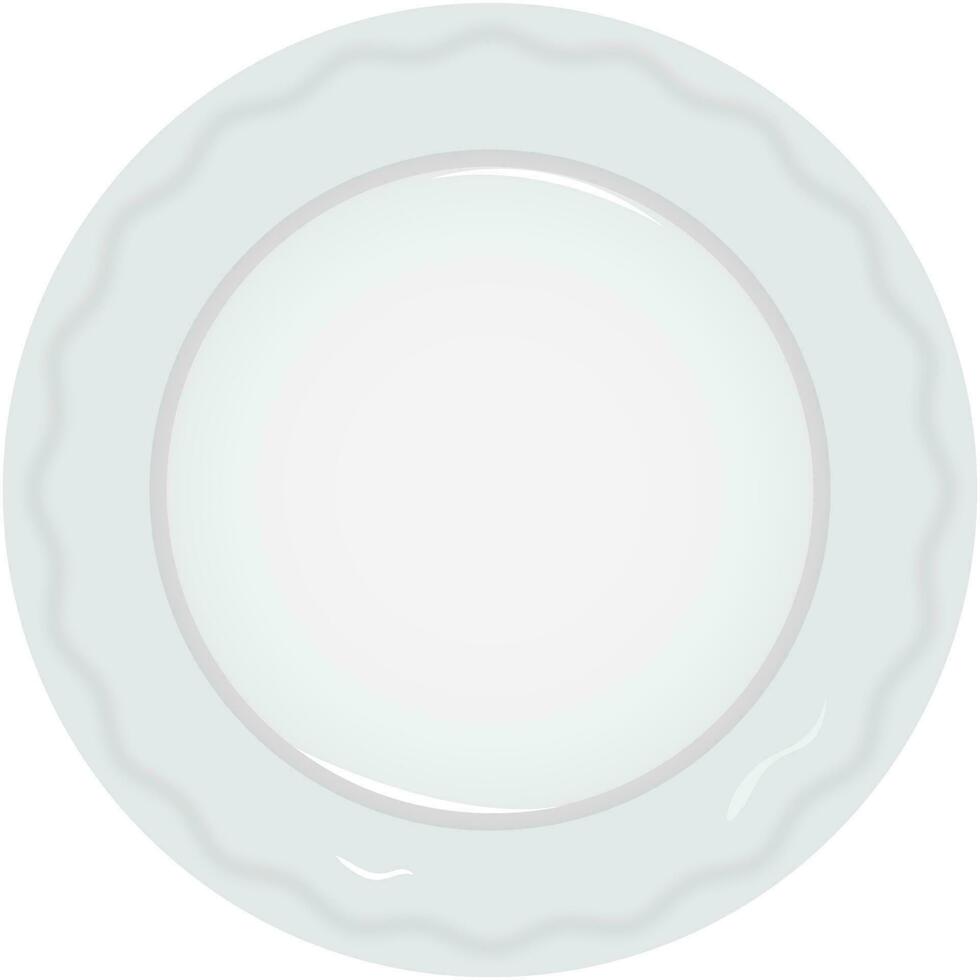 aislar plato en blanco color. vector