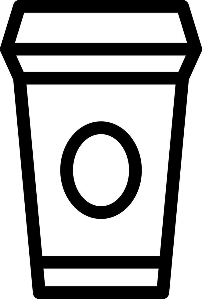 Paper cup or beverage icon in line art. vector