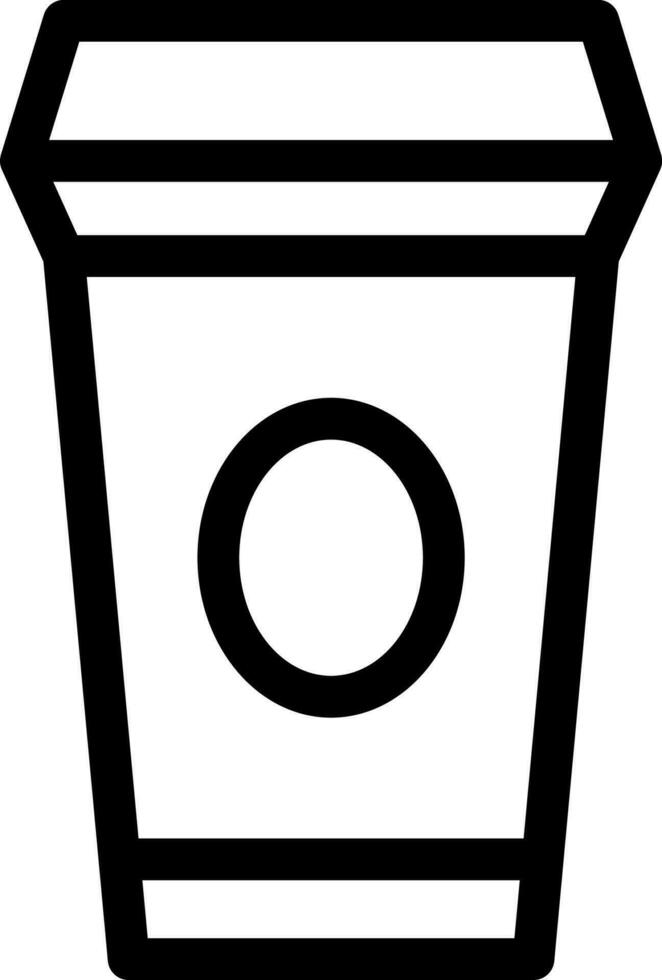 Paper cup or beverage icon in line art. vector